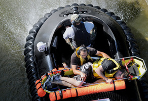 Picture hovercraft rescue First Response Team of America Neoteric Hovercraft