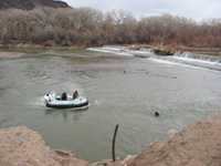 Hovercraft ice rescue on Lake Hood 