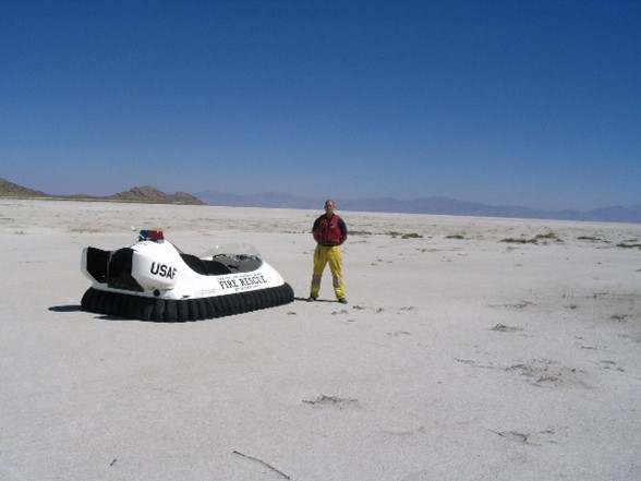 UTTR Hovercraft Operator Cory Lingelbach.