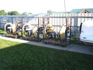 Engine machine modules transported in specially designed by Neoteric for container shipping.